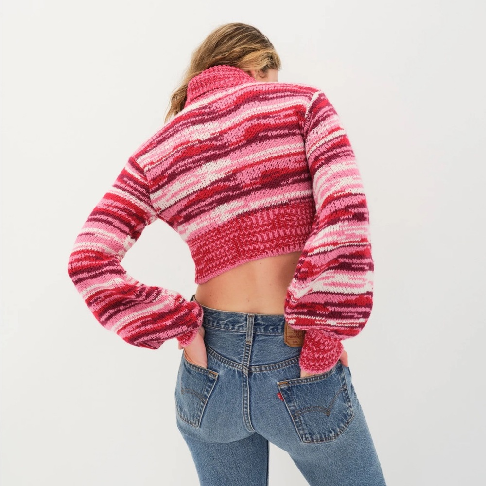 For Love & Lemons Cropped Turtleneck Sweater